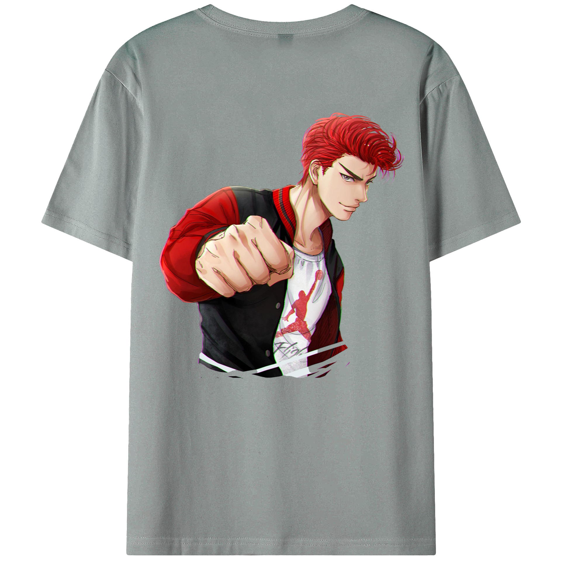 （画像用） SLAM DUNK／スラムダンク 綿100％ メンズ半袖Tシャツ（バックプリント） 通気性